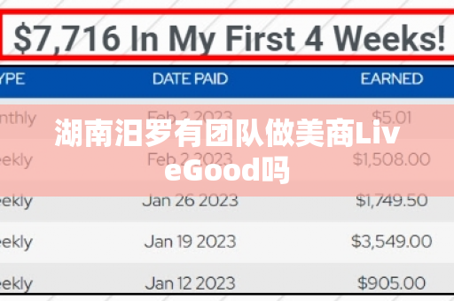 湖南汨罗有团队做美商LiveGood吗